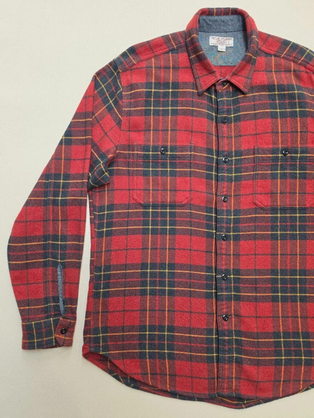 J.Crew Wallace & Barnes Flannel Plaid Work Shirt L